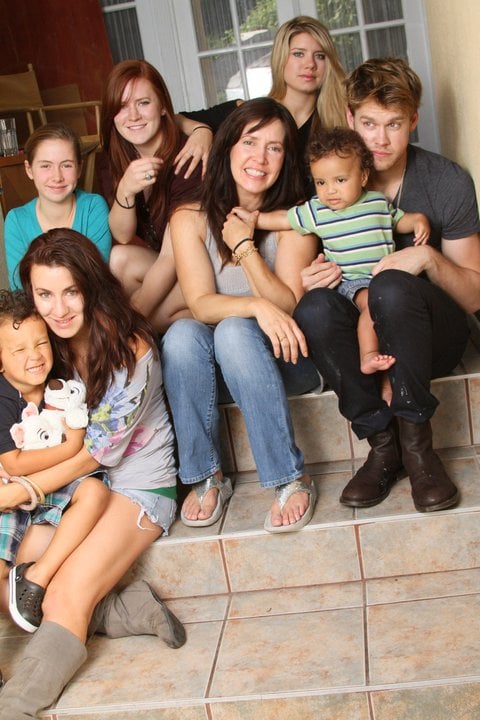 Chord Overstreet with his family Chord Overstreet with his family