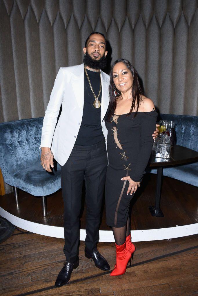 Nipsey Hussle with his mother Nipsey Hussle with his mother