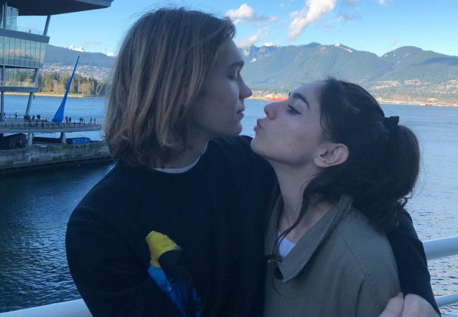 Charlie Plummer with Samia Finnerty Charlie Plummer with Samia Finnerty