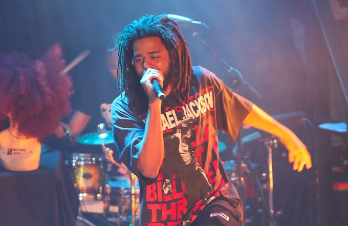 J. Cole on the stage J. Cole on the stage