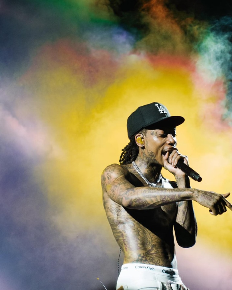Wiz Khalifa on the stage Wiz Khalifa on the stage