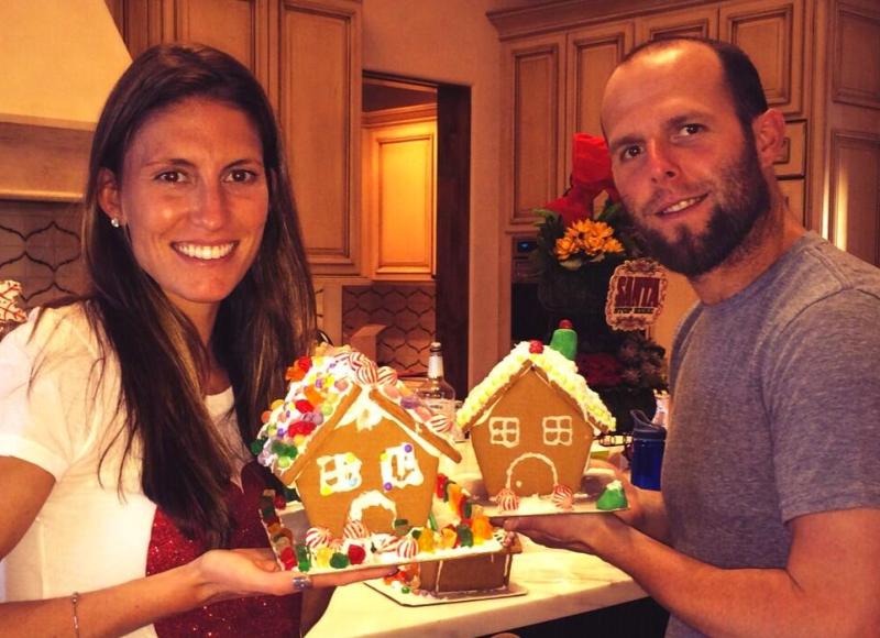 Dustin Pedroia and his wife Kelli Dustin Pedroia and his wife Kelli