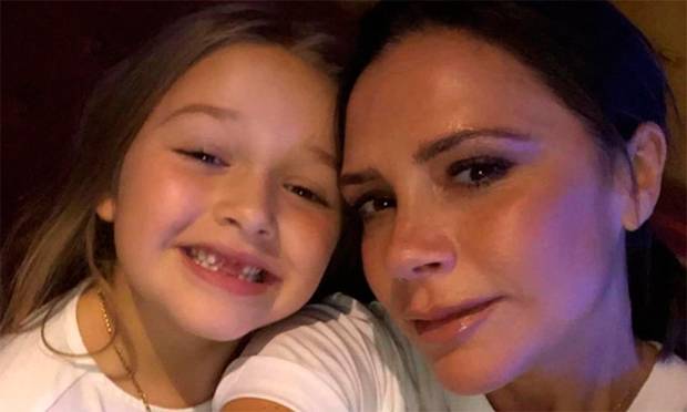 Harper Beckham with her mom Victoria Beckham Harper Beckham with her mom Victoria Beckham
