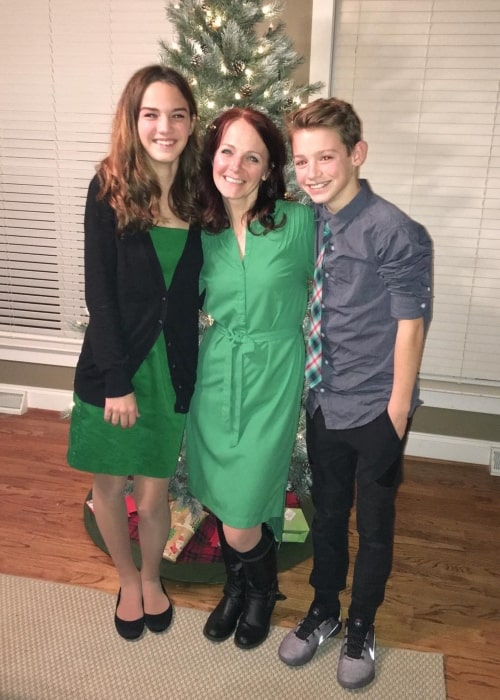 Payton Moormeier with his mother and sister Payton Moormeier with his mother and sister