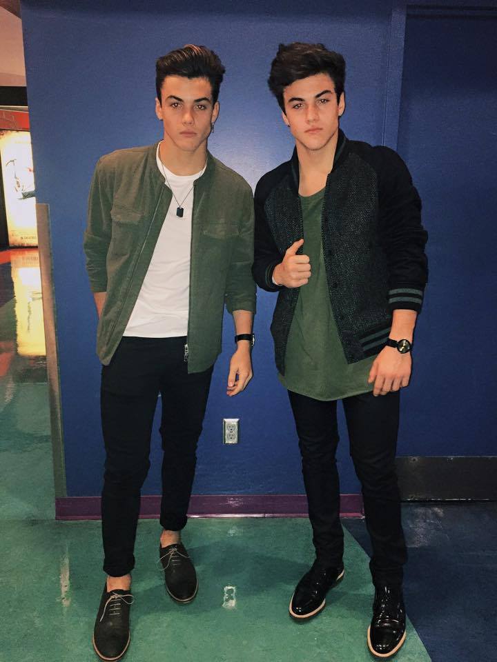 Ethan Dolan with his brother Grayson Dolan