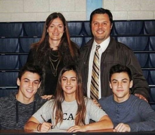 Ethan Dolan with his family