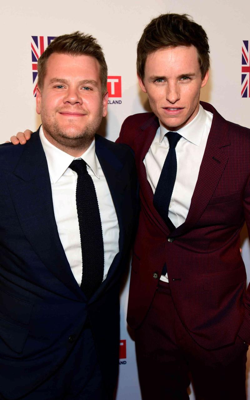 Eddie Redmayne with his co-star James Corden Eddie Redmayne with his co-star James Corden