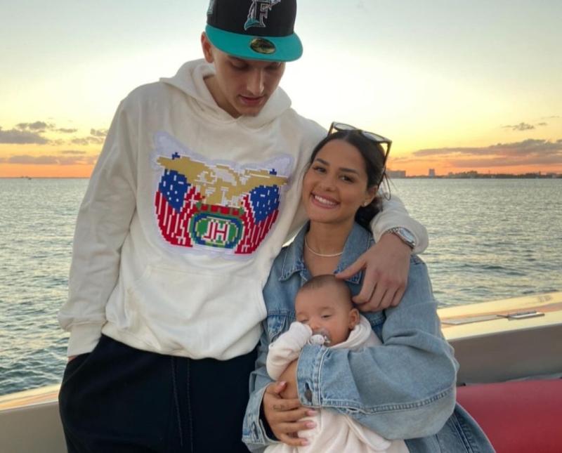 Katya Elise Henry and Tyler Herro with their daughter Zya Katya Elise Henry and Tyler Herro with their daughter Zya