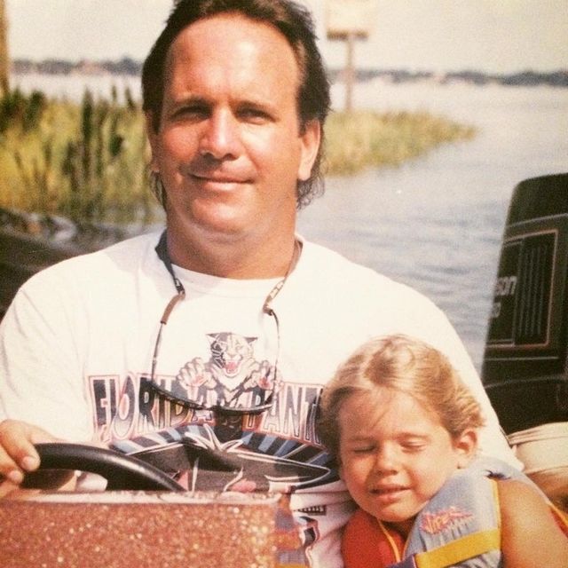 Young Heath Hussar with his father Young Heath Hussar with his father