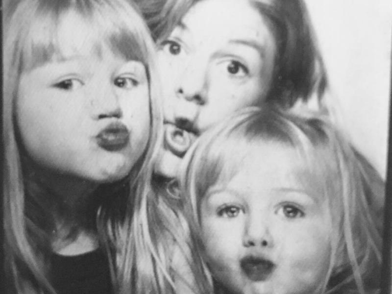Young Kris Collins with her mother and sister Young Kris Collins with her mother and sister