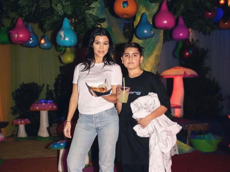 Mason Disick with Kourtney Kardashian Mason Disick with Kourtney Kardashian