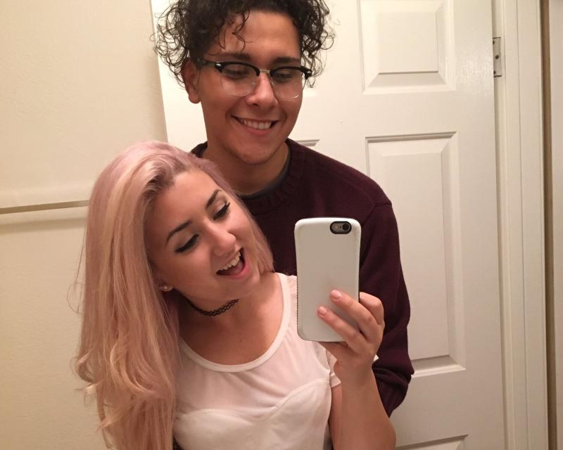Hannah Forcier with her boyfriend Hannah Forcier with her boyfriend