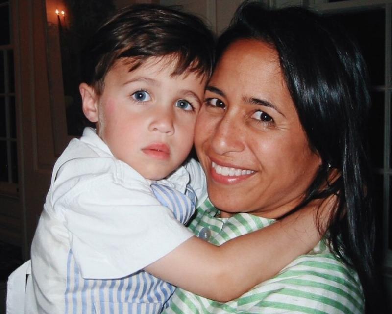 Young Chris Olsen with his mom Young Chris Olsen with his mom