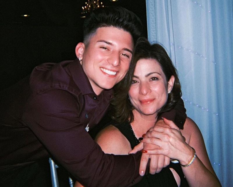 Tony Lopez with his mom Tony Lopez with his mom