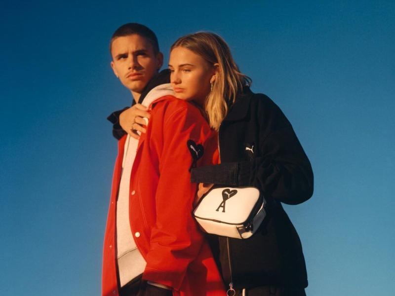 Romeo Beckham with Mia Regan Romeo Beckham with Mia Regan