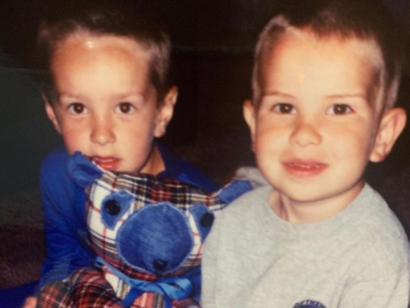 Young Reggie Webber with his brother Young Reggie Webber with his brother