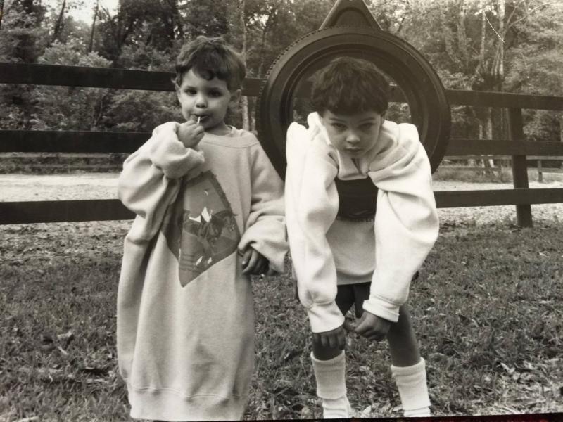 Young Jon Hill with his brother Young Jon Hill with his brother