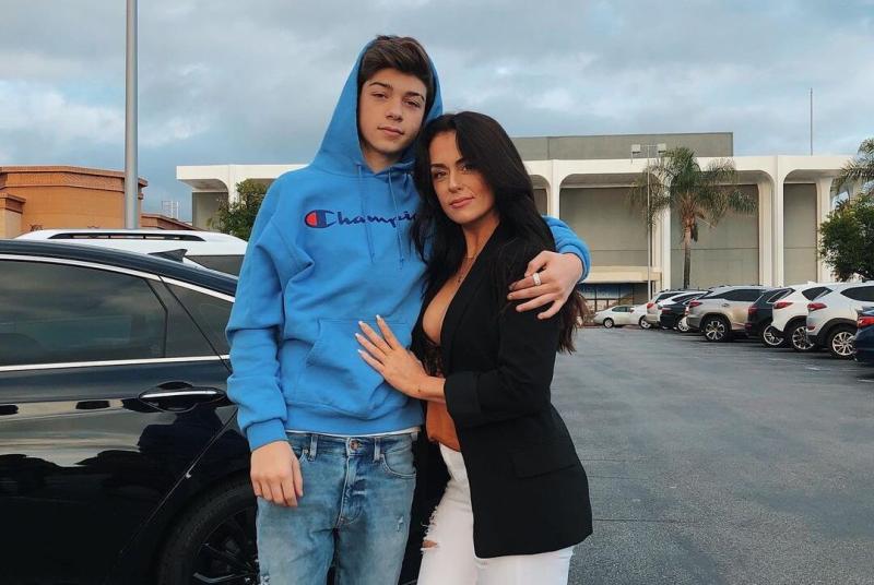 Joey Birlem with his mother Joey Birlem with his mother