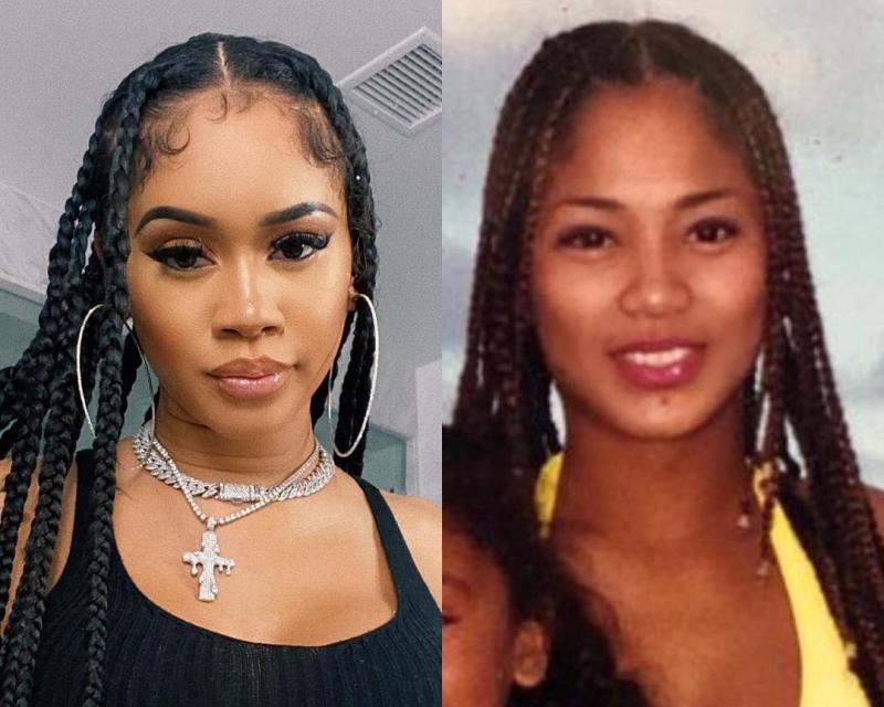 Saweetie and her mother Saweetie and her mother