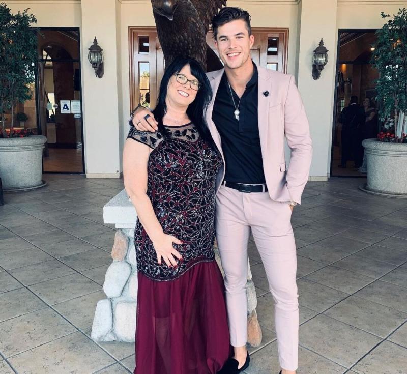 Chase Mattson with his mother Chase Mattson with his mother