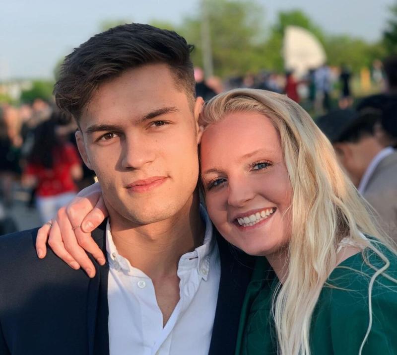 Dylan Geick with his sister Dylan Geick with his sister