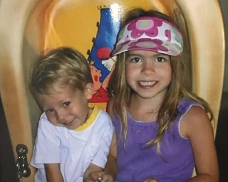 Young Maddie Gray with her brother Young Maddie Gray with her brother