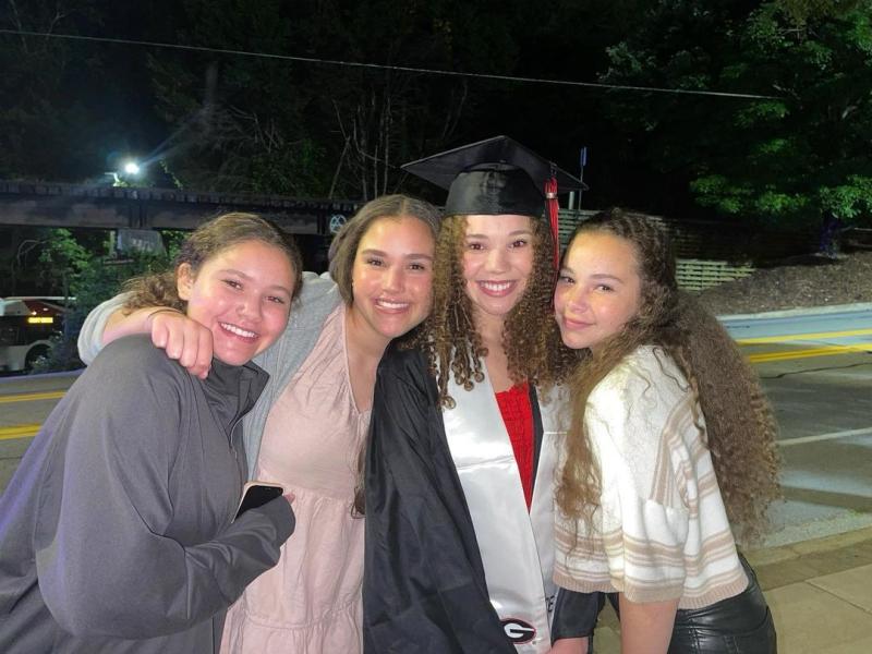 Madison Haschak with her sisters Madison Haschak with her sisters