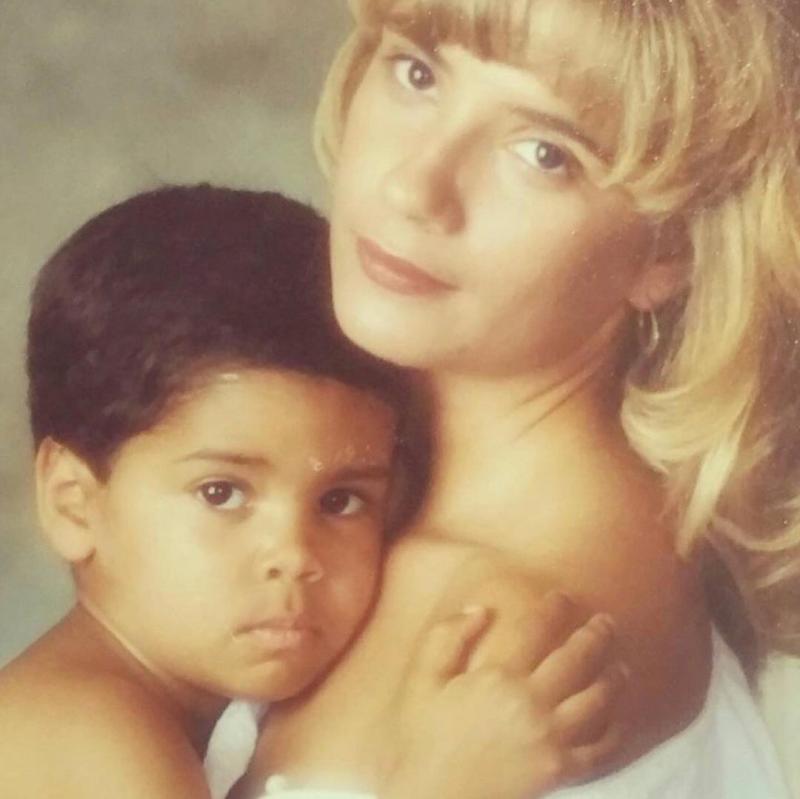 Young Nate Wyatt with his mother Young Nate Wyatt with his mother