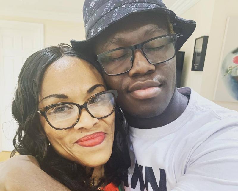 Deji with his mother Deji with his mother