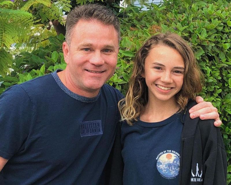 Kayla Davis with her father Kayla Davis with her father