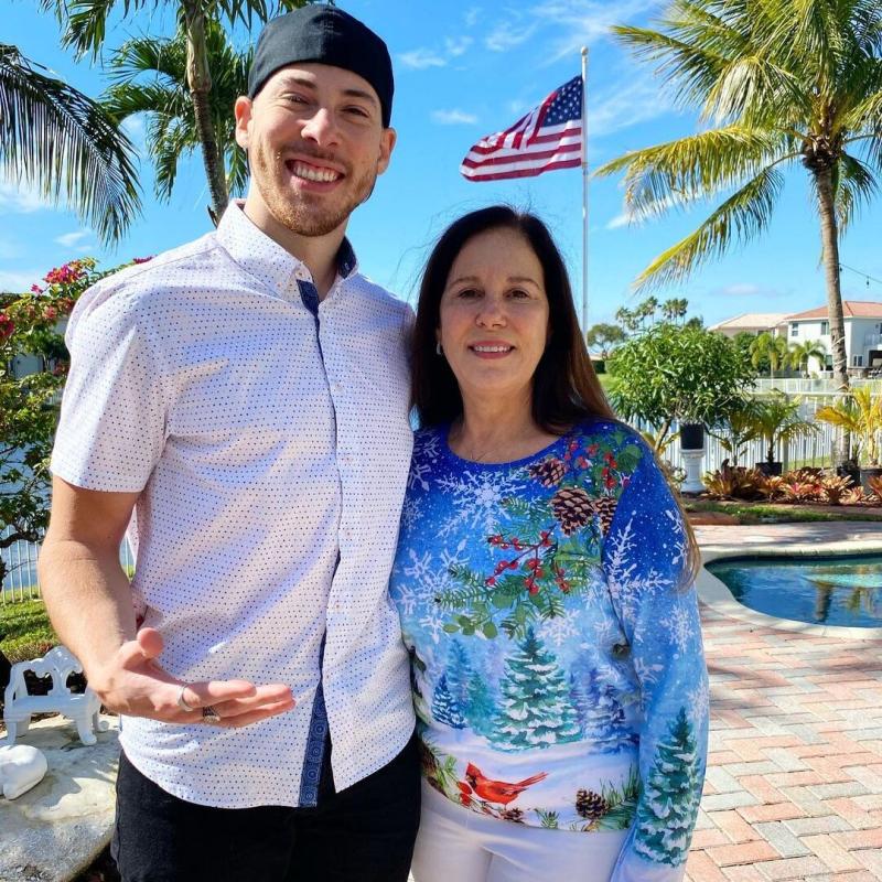 Garrett Sutton with his mother Garrett Sutton with his mother