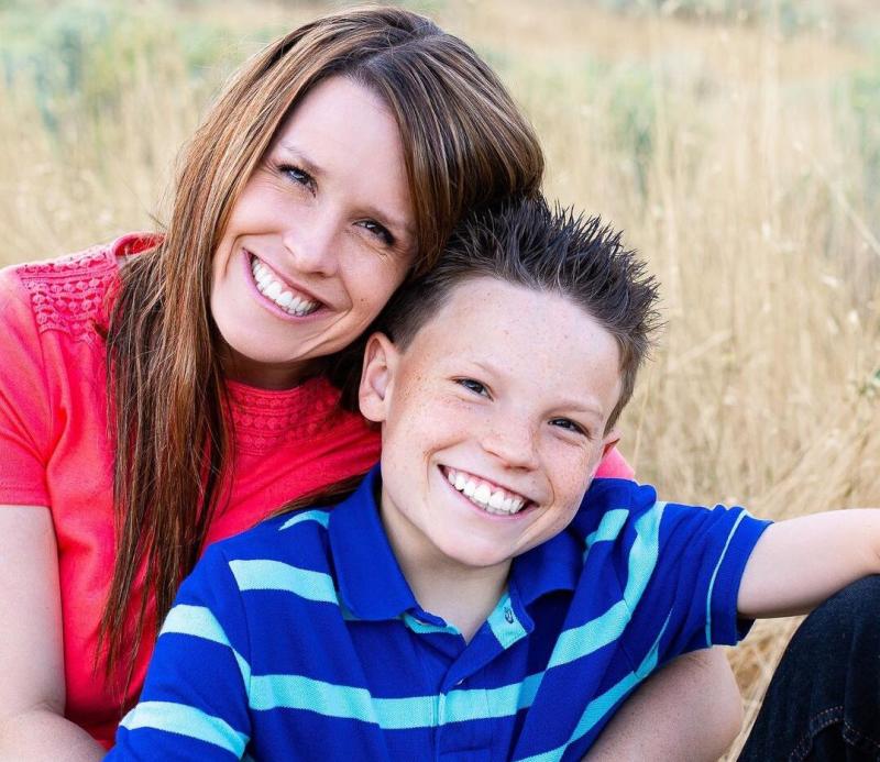 Ashton Myler with his mother Ashton Myler with his mother