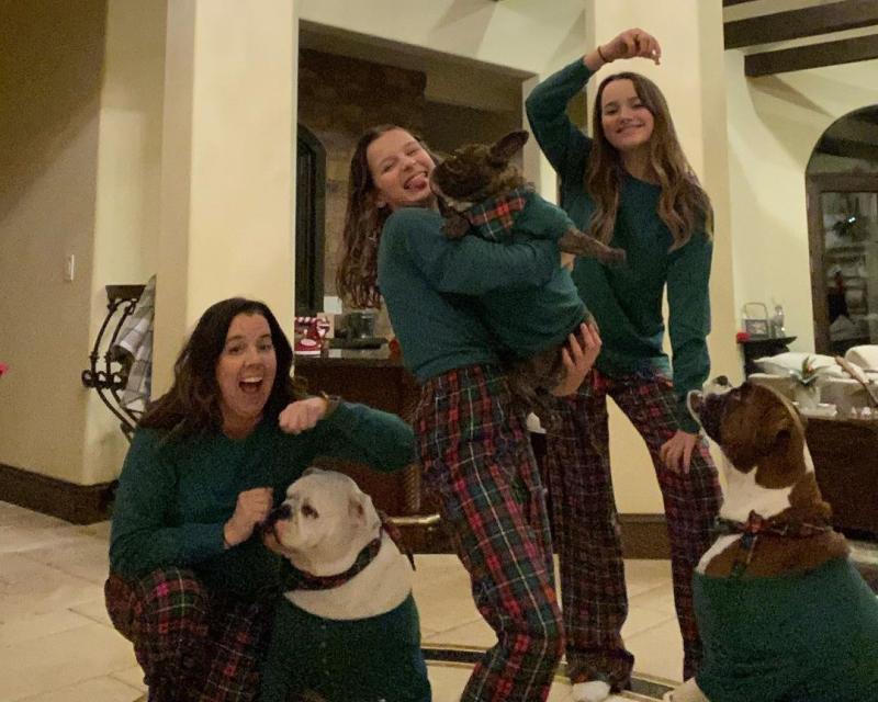Katie LeBlanc with her daughters Katie LeBlanc with her daughters